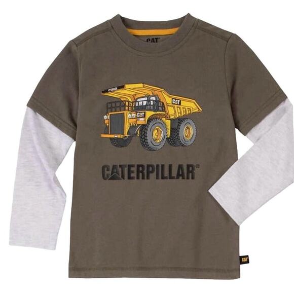 Caterpillar Boy's Jogger Shirt Tractor Dump Truck Set Size 2T NWT - Picture 2 of 5
